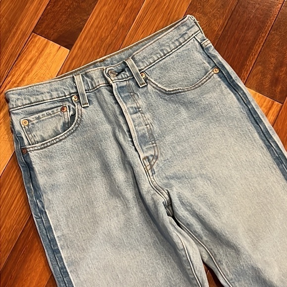 ⭐️ Levi’s 501 S Jeans Big Raw Hem Size 27 - Picture 3 of 10